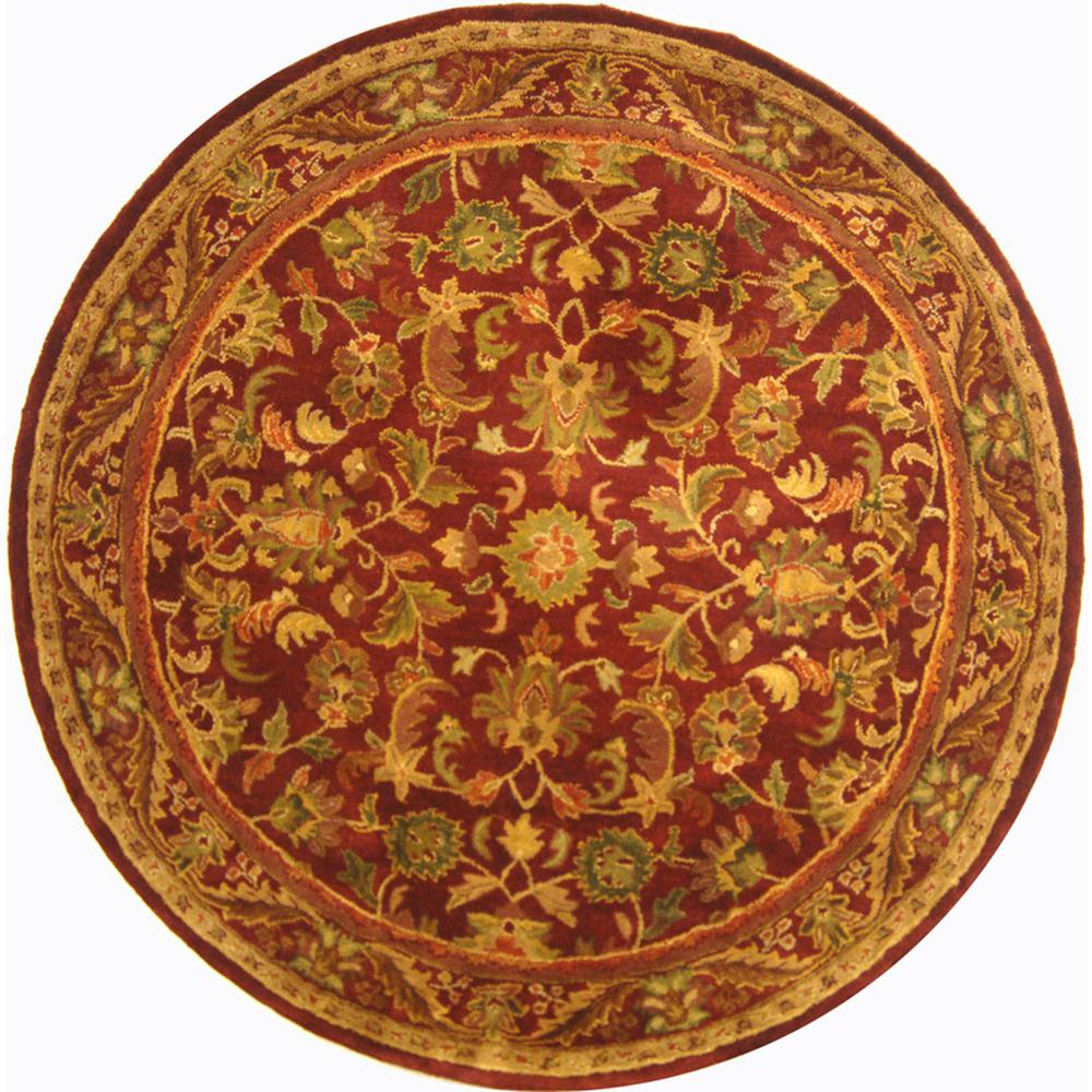 ANTIQUITY, WINE / GOLD, 6' X 6' Round, Area Rug, AT52B-6R. Picture 1