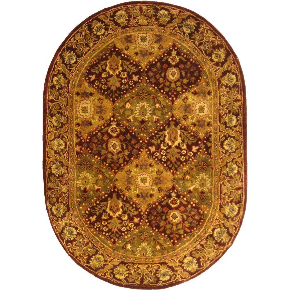 ANTIQUITY, WINE, 7'-6" X 9'-6" Oval, Area Rug. Picture 1