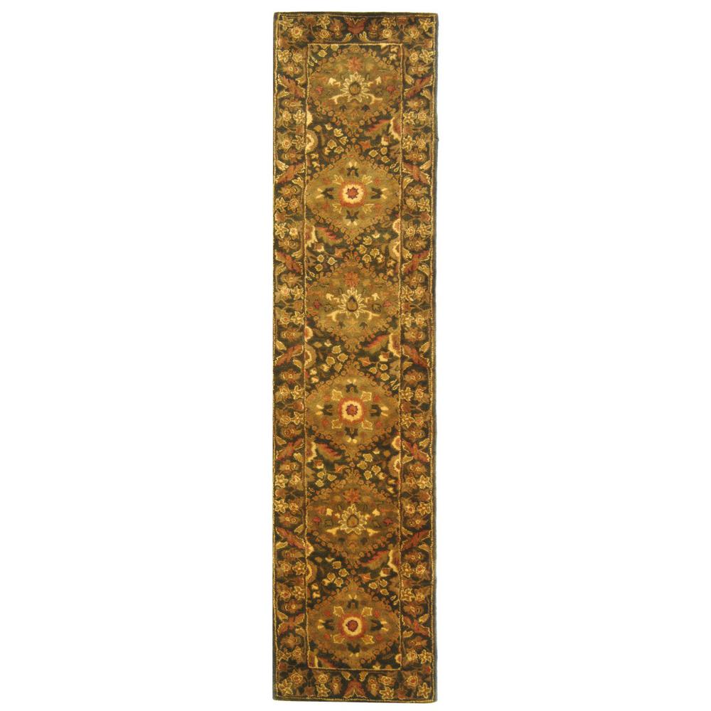 ANTIQUITY, OLIVE, 2'-3" X 12', Area Rug. Picture 1