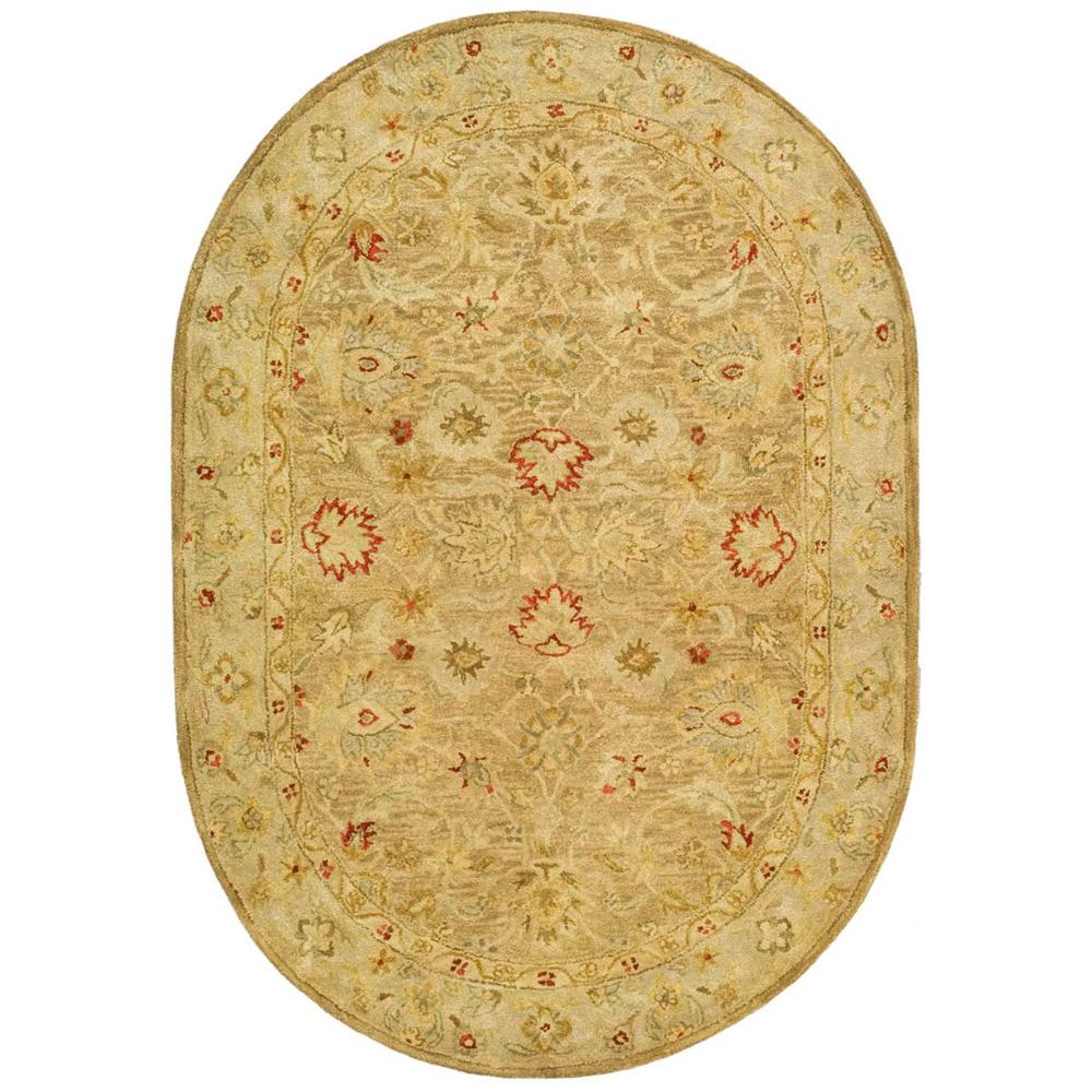 ANTIQUITY, BROWN / BEIGE, 7'-6" X 9'-6" Oval, Area Rug. Picture 1