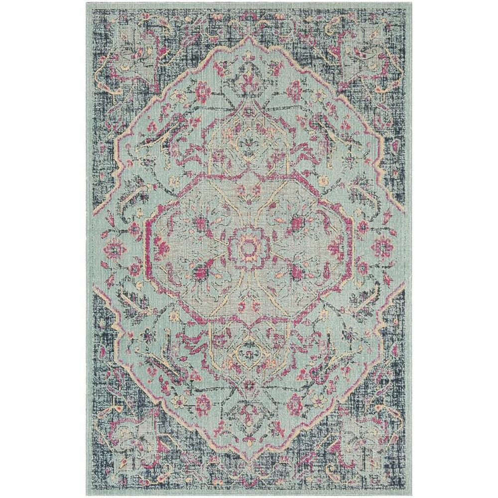 ARTISAN, LIGHT BLUE / NAVY, 4' X 6', Area Rug, ATN501A-4. Picture 1