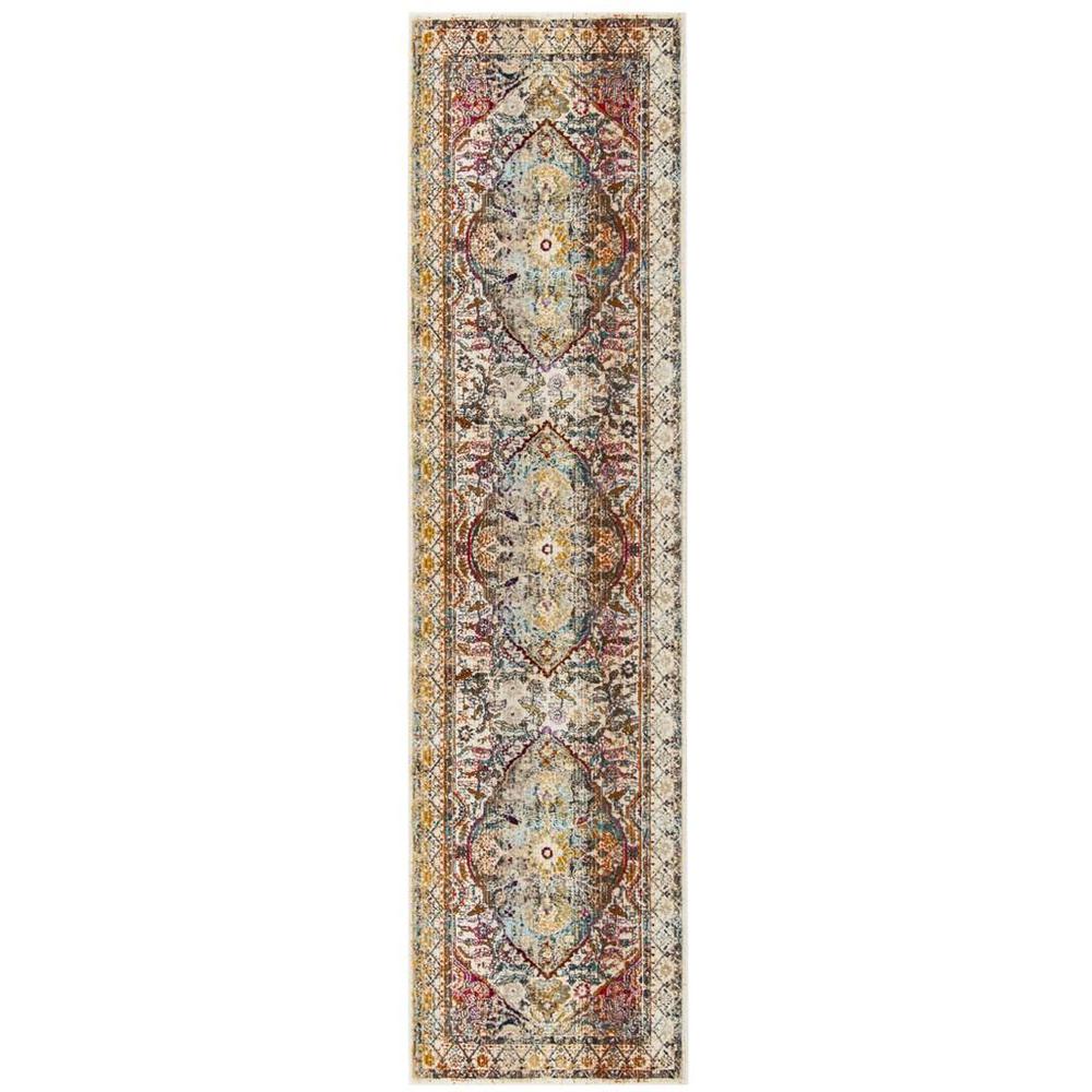 BALDWIN, IVORY / TEAL, 2'-2" X 12', Area Rug, BDN189B-212. The main picture.