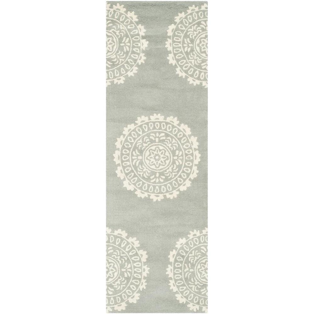 BELLA, GREY / IVORY, 2'-3" X 9', Area Rug, BEL122A-29. The main picture.