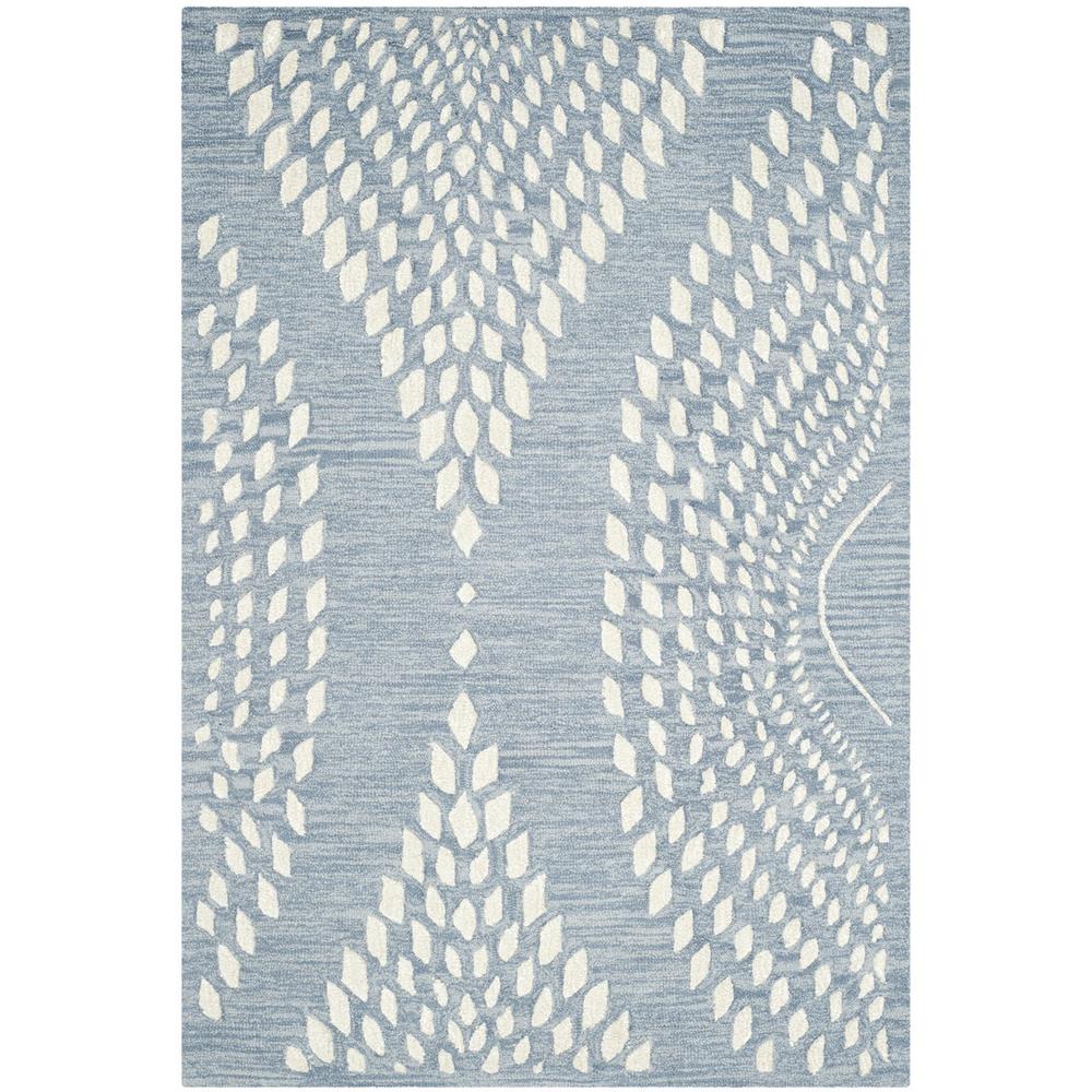 BELLA, BLUE / IVORY, 3' X 5', Area Rug. Picture 1