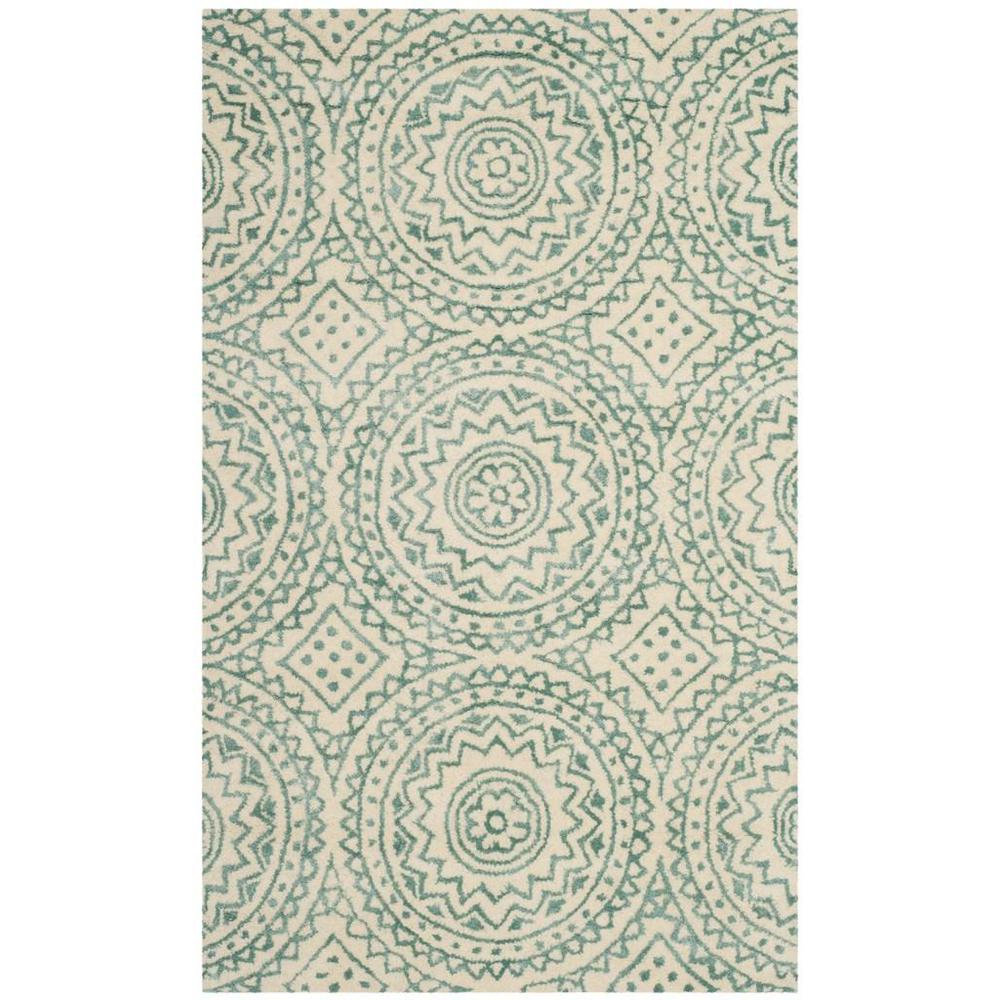 BELLA, IVORY / BLUE, 4' X 6', Area Rug, BEL915A-4. Picture 1