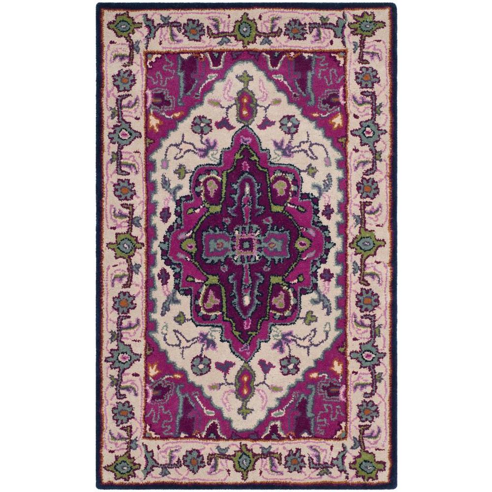 Bellagio, IVORY / PINK, 2'-6" X 4', Area Rug, BLG541A-24. Picture 1