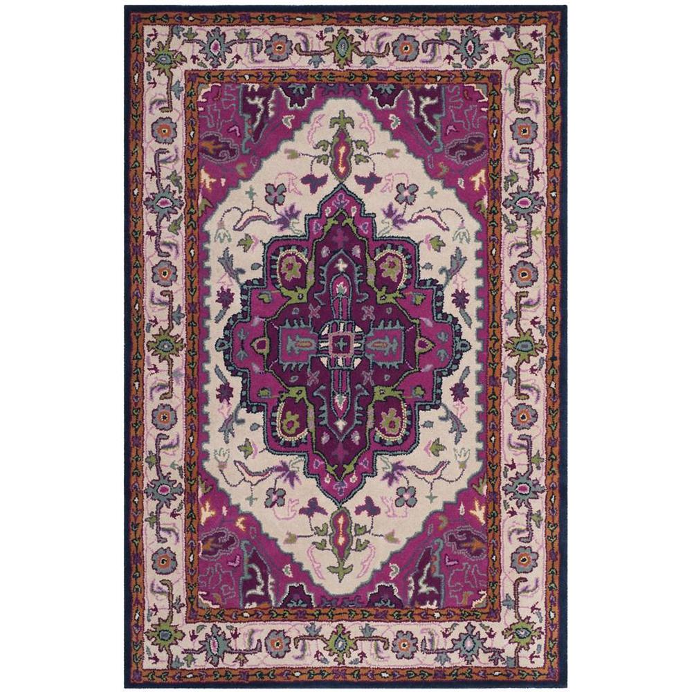 Bellagio, IVORY / PINK, 3' X 5', Area Rug. Picture 1