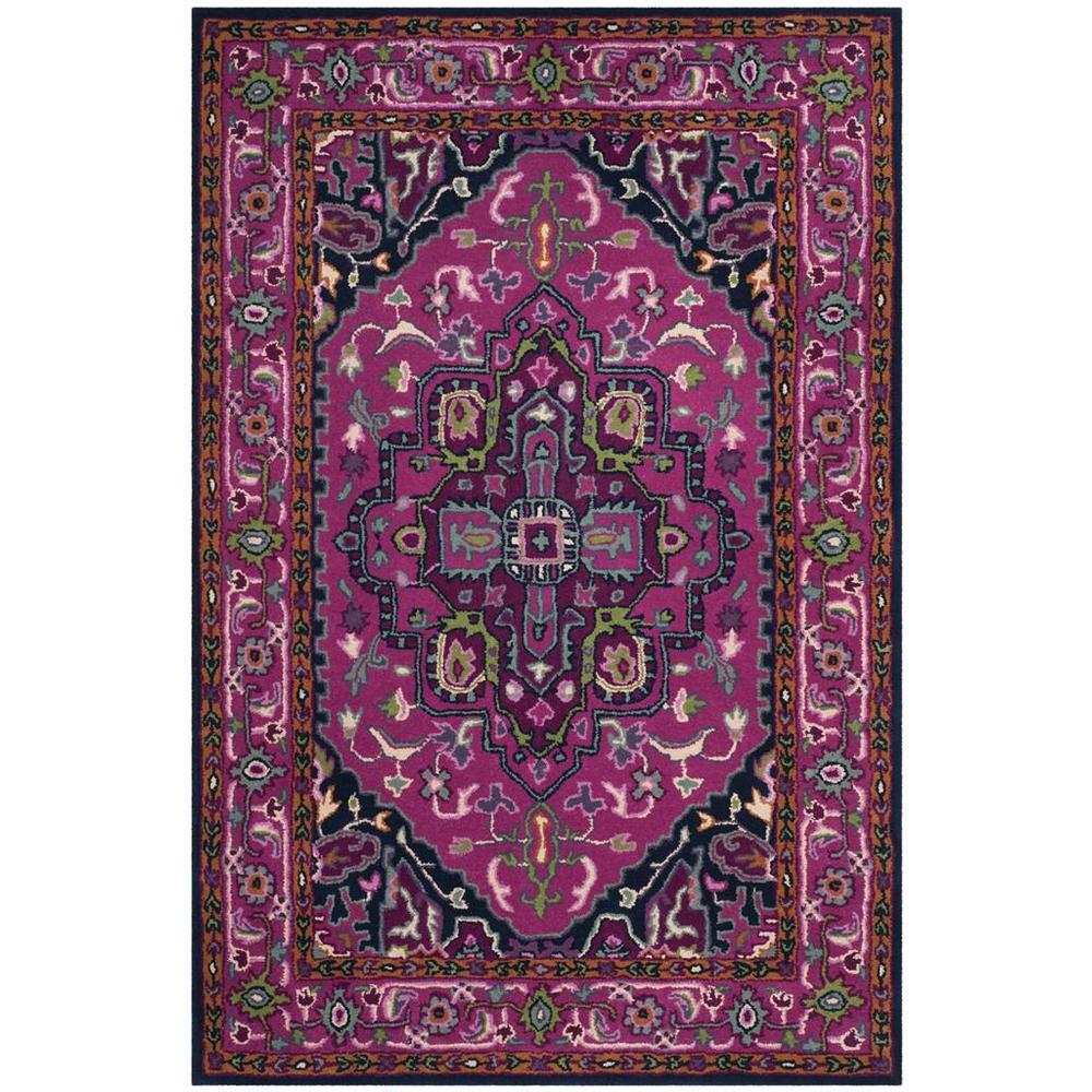 Bellagio, PINK / NAVY, 3' X 5', Area Rug. Picture 1