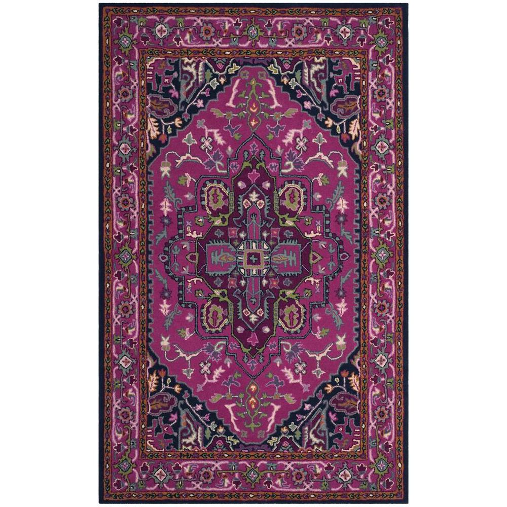 Bellagio, PINK / NAVY, 6' X 9', Area Rug. Picture 1
