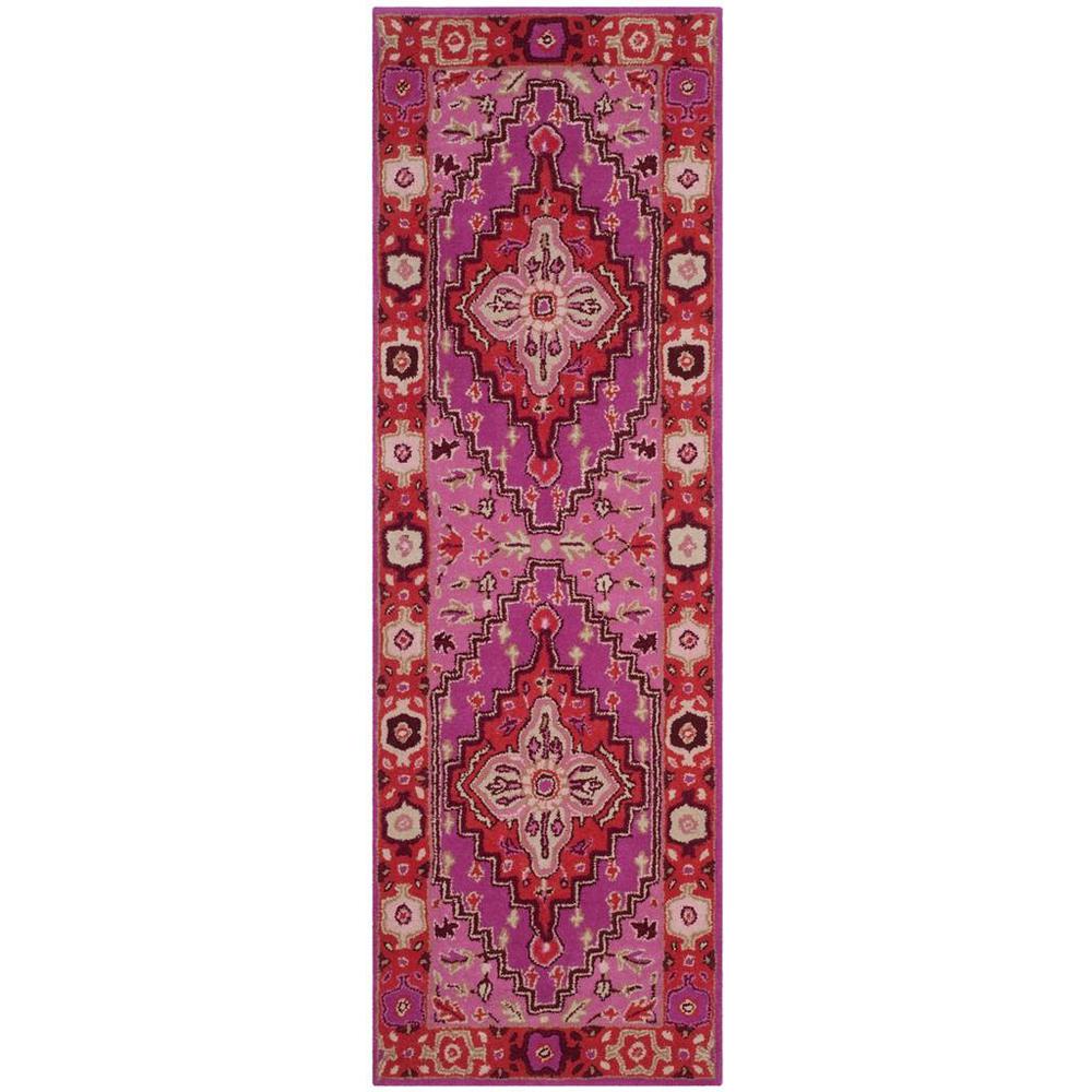 Bellagio, RED / PINK, 2'-3" X 9', Area Rug. Picture 1
