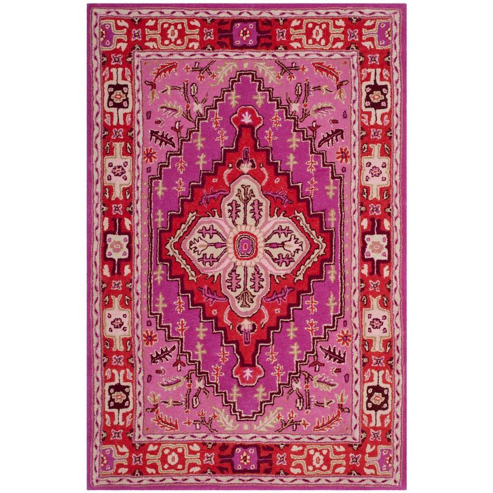 Bellagio, RED / PINK, 3' X 5', Area Rug. Picture 1