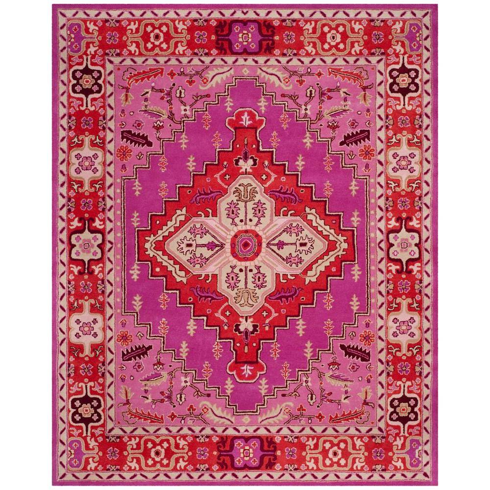 Bellagio, RED / PINK, 9' X 12', Area Rug. The main picture.