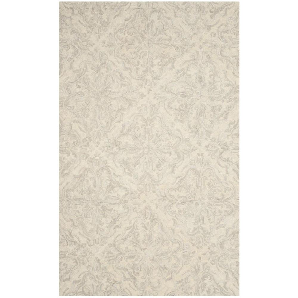 BLOSSOM, IVORY / GREY, 5' X 8', Area Rug, BLM103A-5. Picture 1