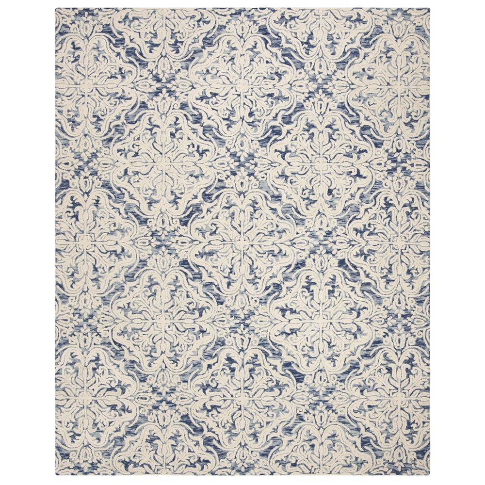 BLOSSOM, BLUE / IVORY, 9' X 12', Area Rug, BLM103M-9. Picture 1
