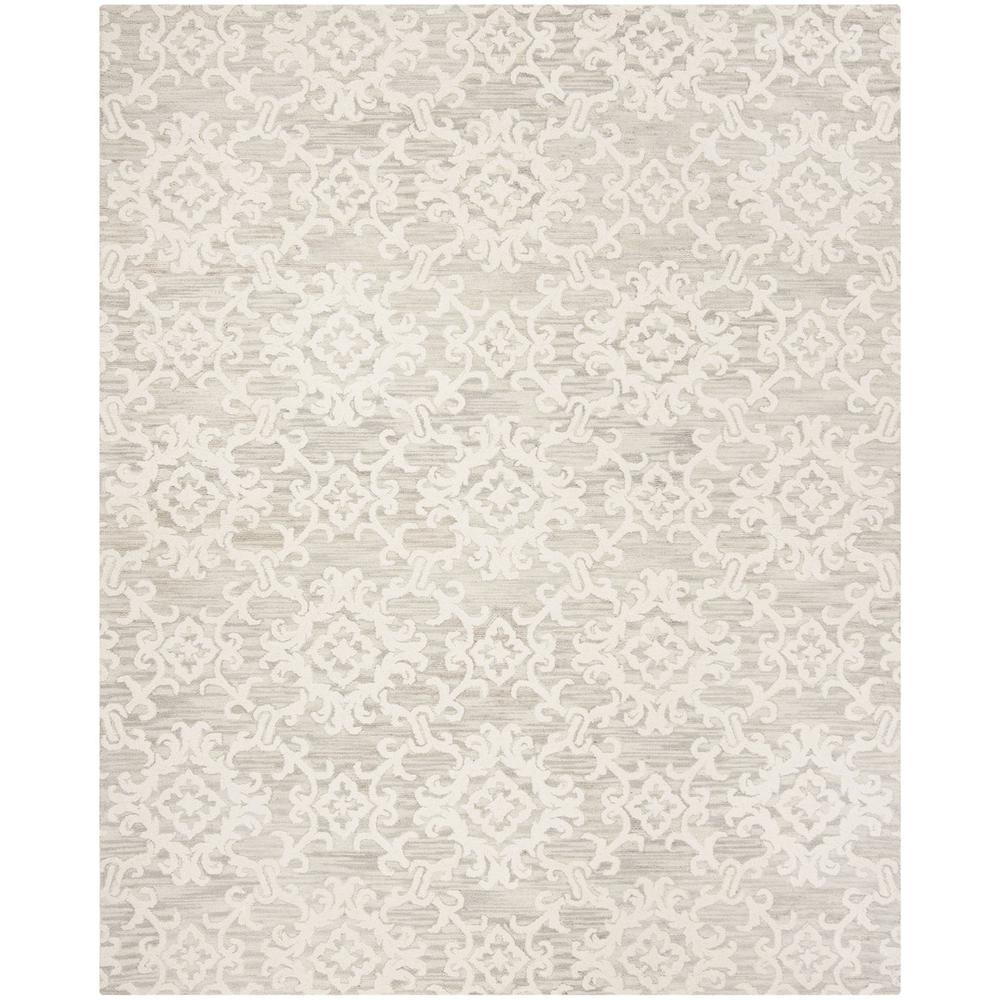 BLOSSOM, GREY / IVORY, 9' X 12', Area Rug. Picture 1
