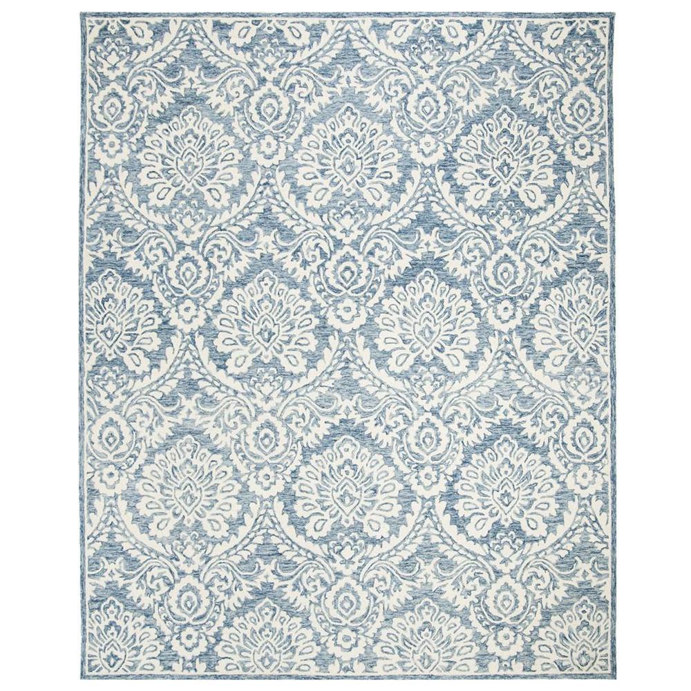 BLOSSOM, BLUE / IVORY, 9' X 12', Area Rug, BLM106M-9. Picture 1