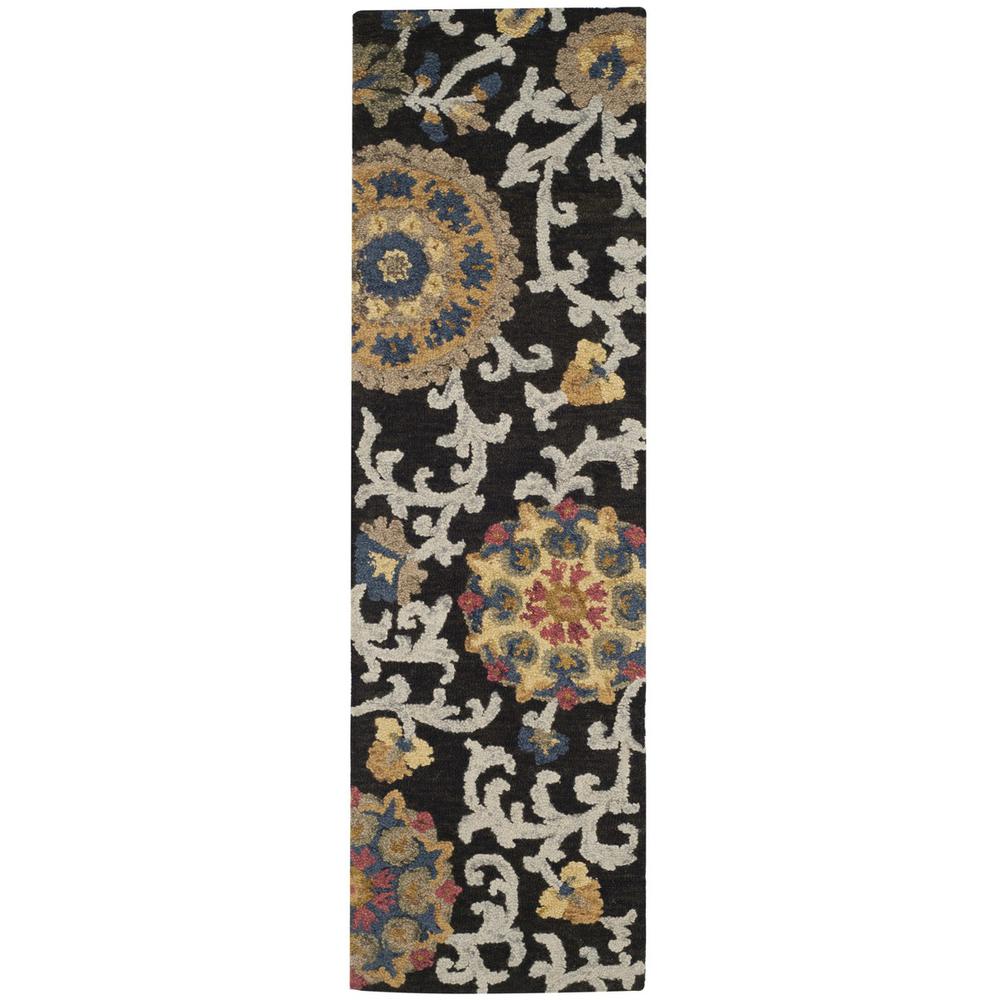 BLOSSOM, CHARCOAL / MULTI, 2'-3" X 6', Area Rug. Picture 1