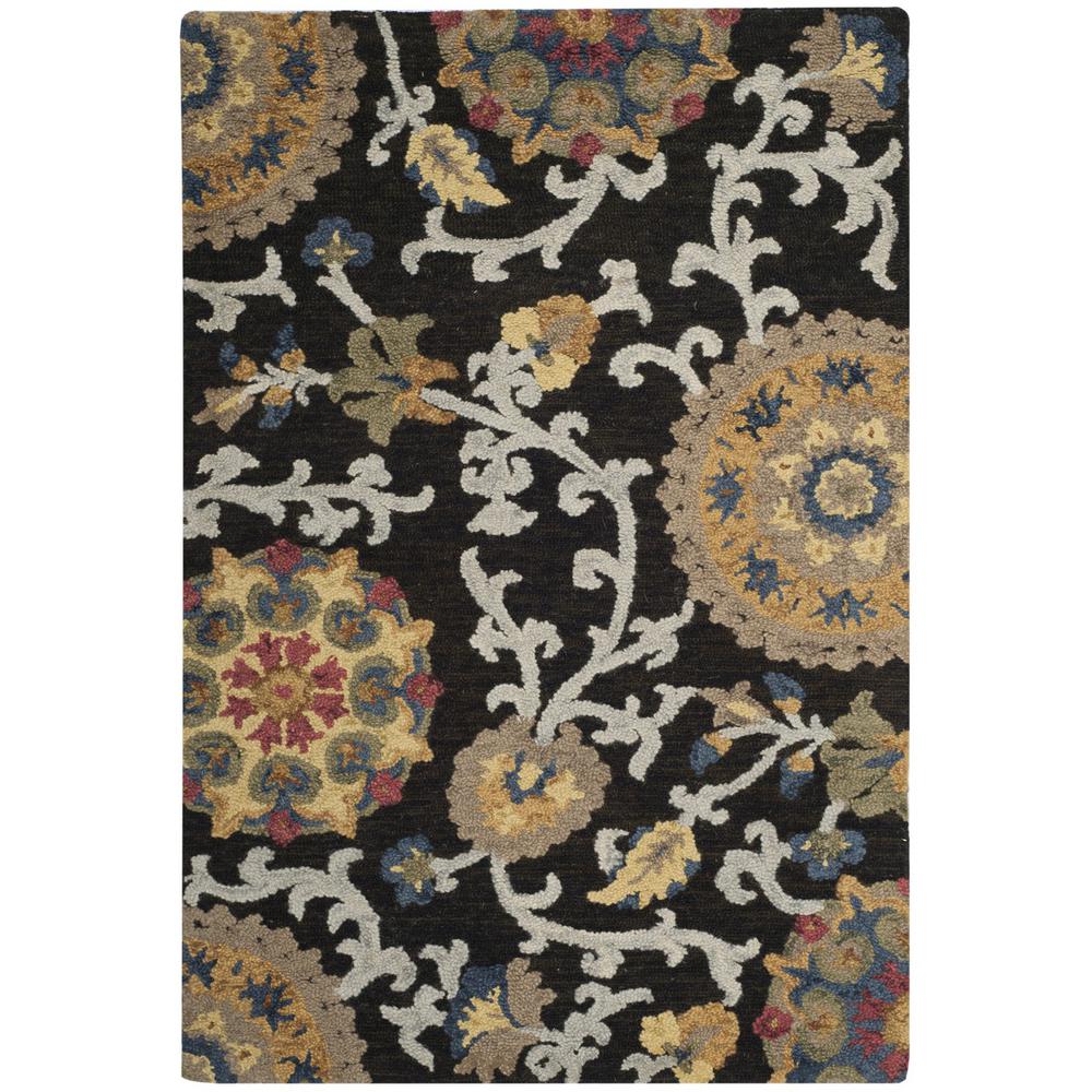 BLOSSOM, CHARCOAL / MULTI, 6' X 9', Area Rug. Picture 1