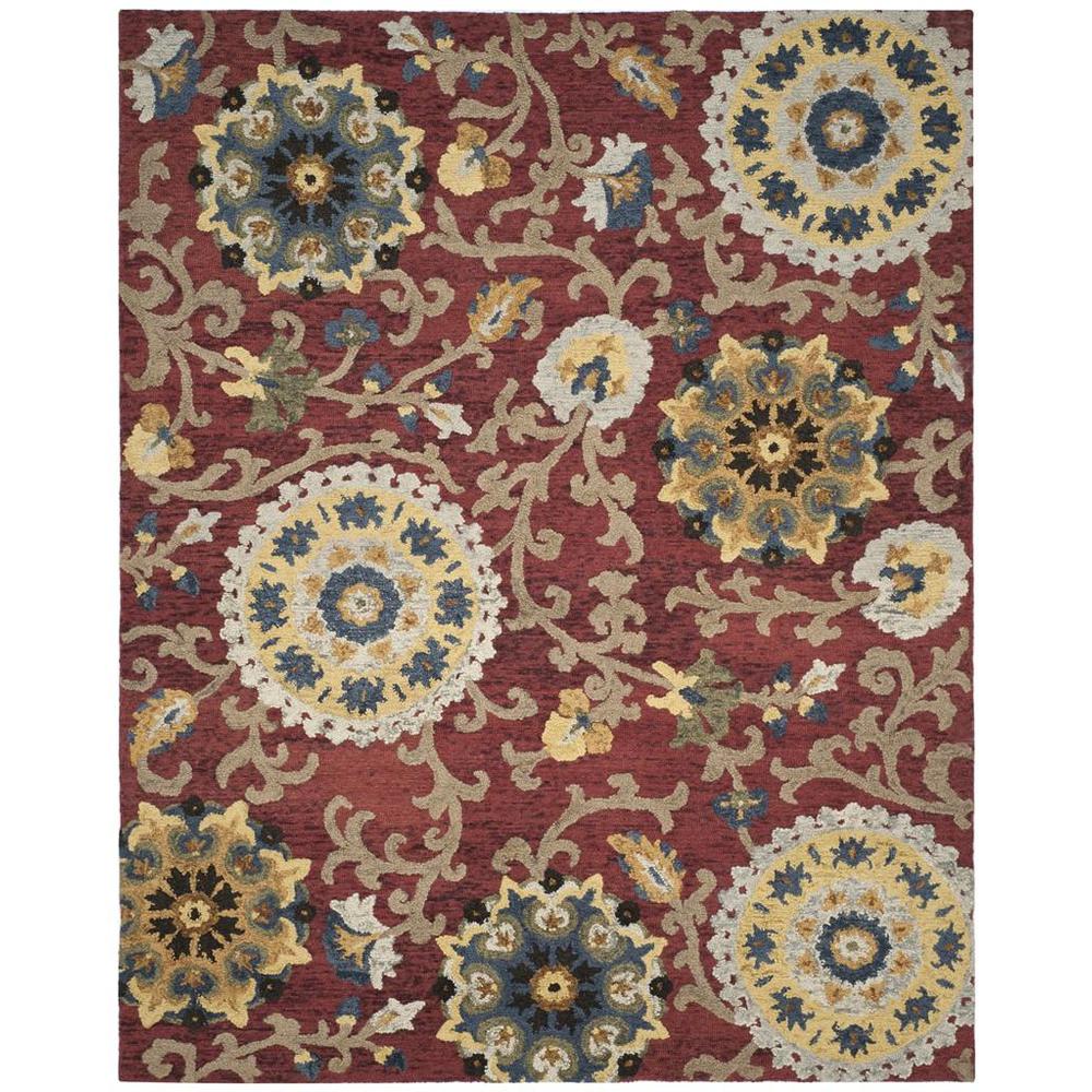 BLOSSOM, RED / MULTI, 8' X 10', Area Rug. Picture 1