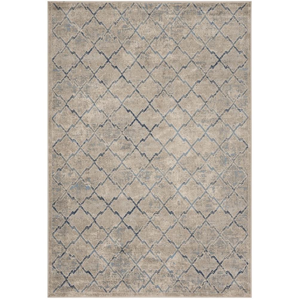 BRENTWOOD, LIGHT GREY / BLUE, 4' X 6', Area Rug, BNT809G-4. Picture 1