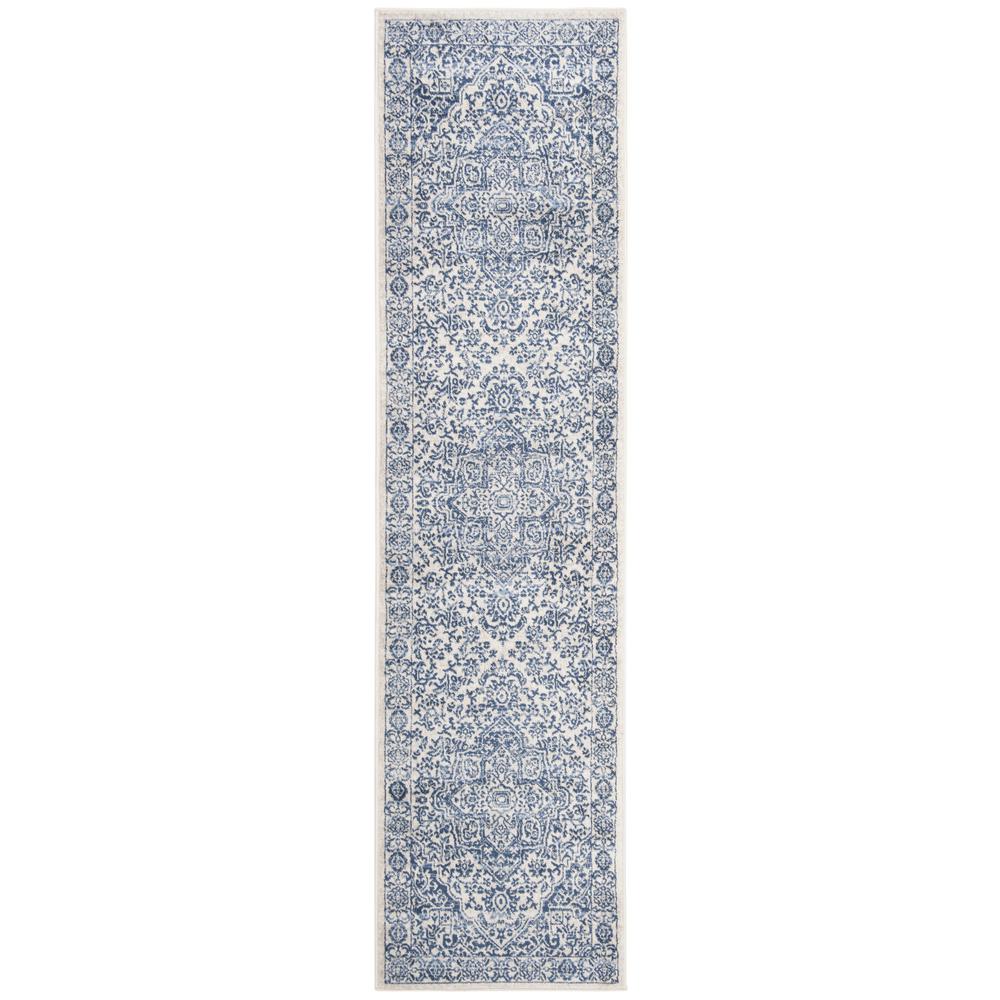 BRENTWOOD, NAVY / LIGHT GREY, 2' X 6', Area Rug, BNT832M-26. Picture 1