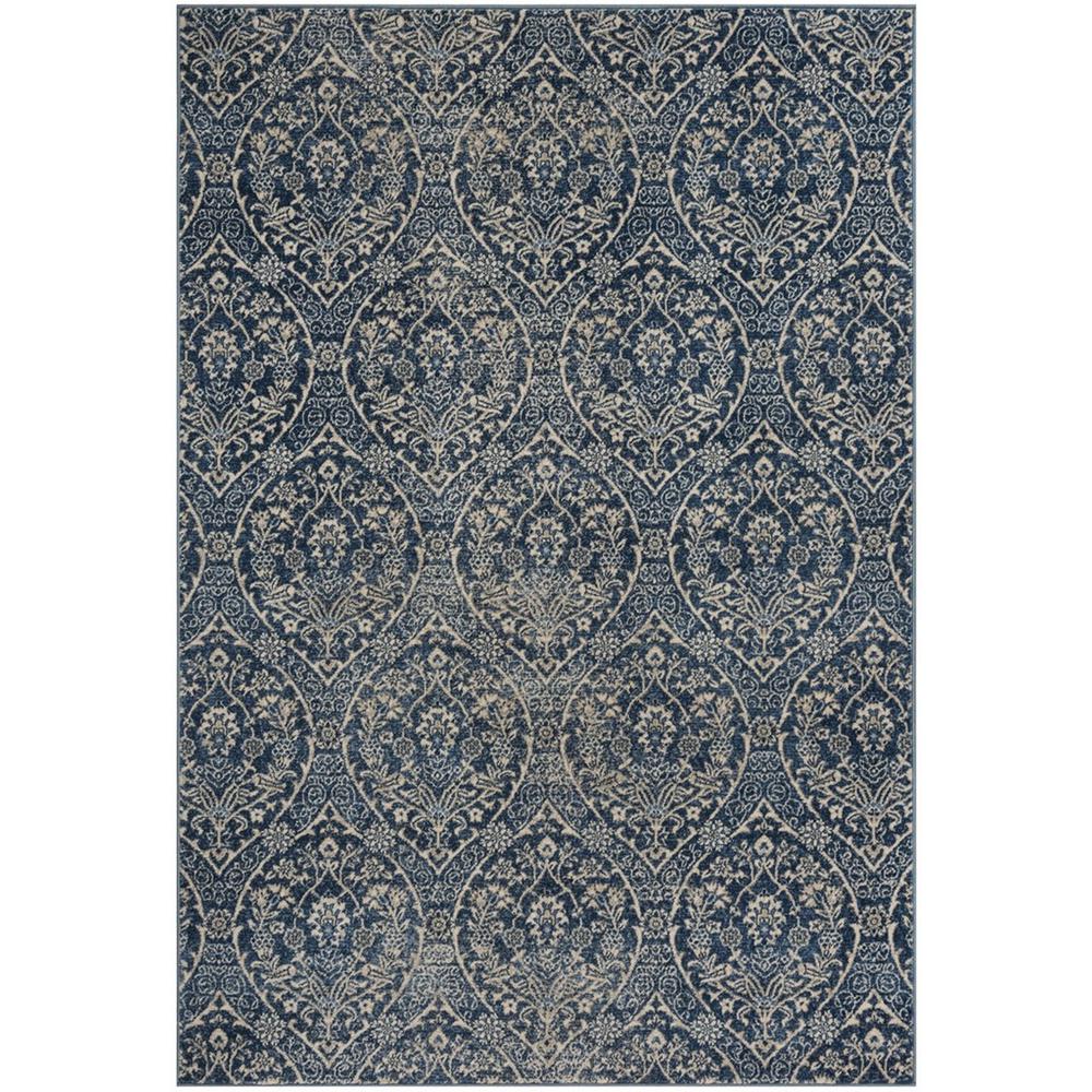 BRENTWOOD, NAVY / LIGHT GREY, 4' X 6', Area Rug, BNT860M-4. Picture 1
