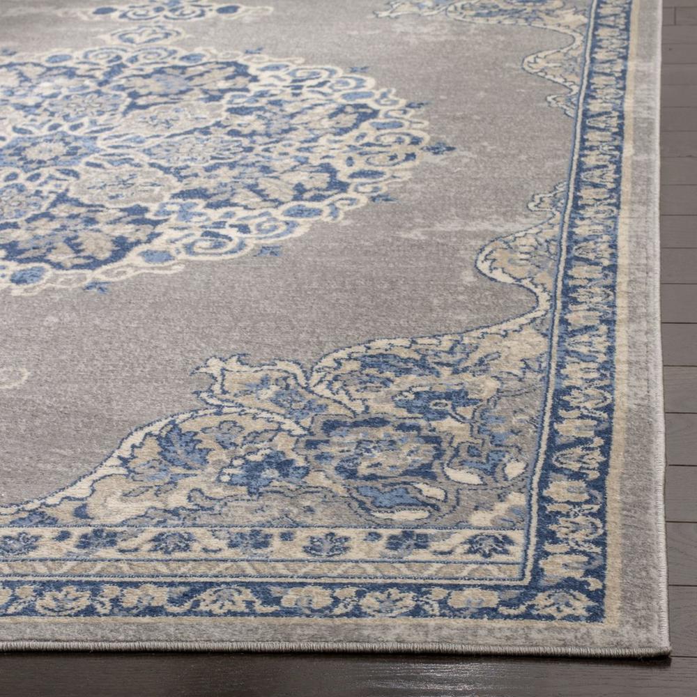 BRENTWOOD, LIGHT GREY / BLUE, 4' X 6', Area Rug, BNT867G-4. Picture 1