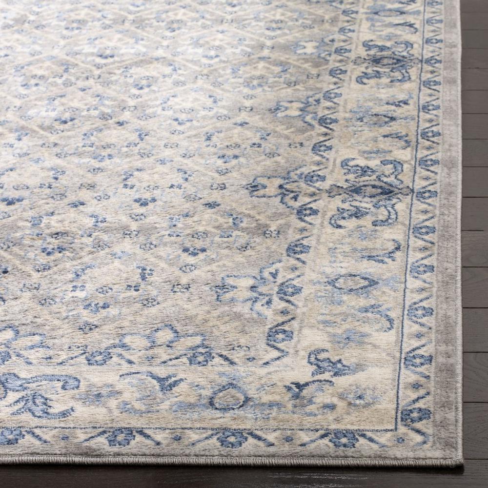 BRENTWOOD, LIGHT GREY / BLUE, 4' X 6', Area Rug, BNT869G-4. Picture 1