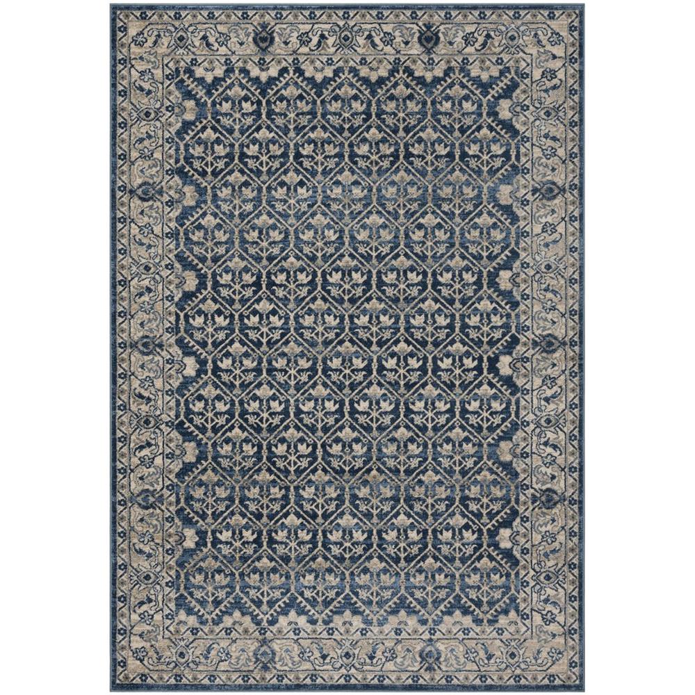 BRENTWOOD, NAVY / LIGHT GREY, 4' X 6', Area Rug, BNT869M-4. Picture 1