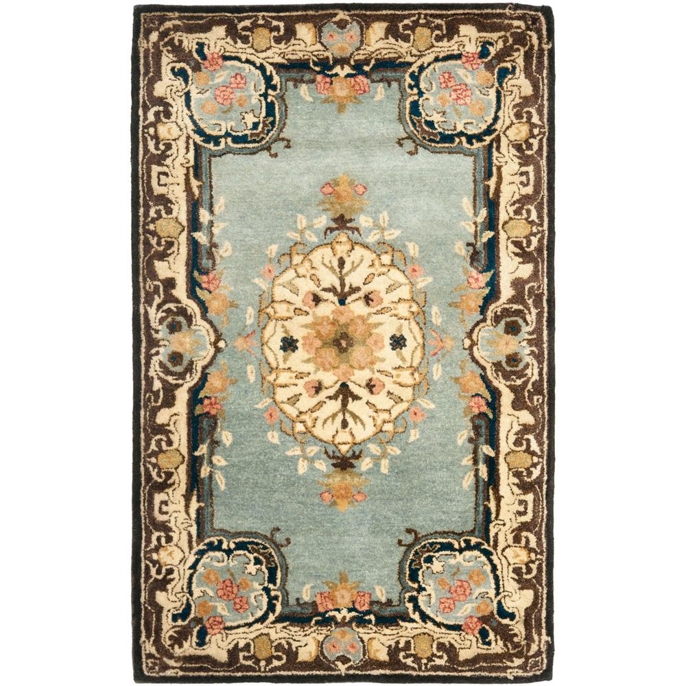 BERGAMA, LIGHT BLUE / IVORY, 4' X 6', Area Rug, BRG141A-4. Picture 1