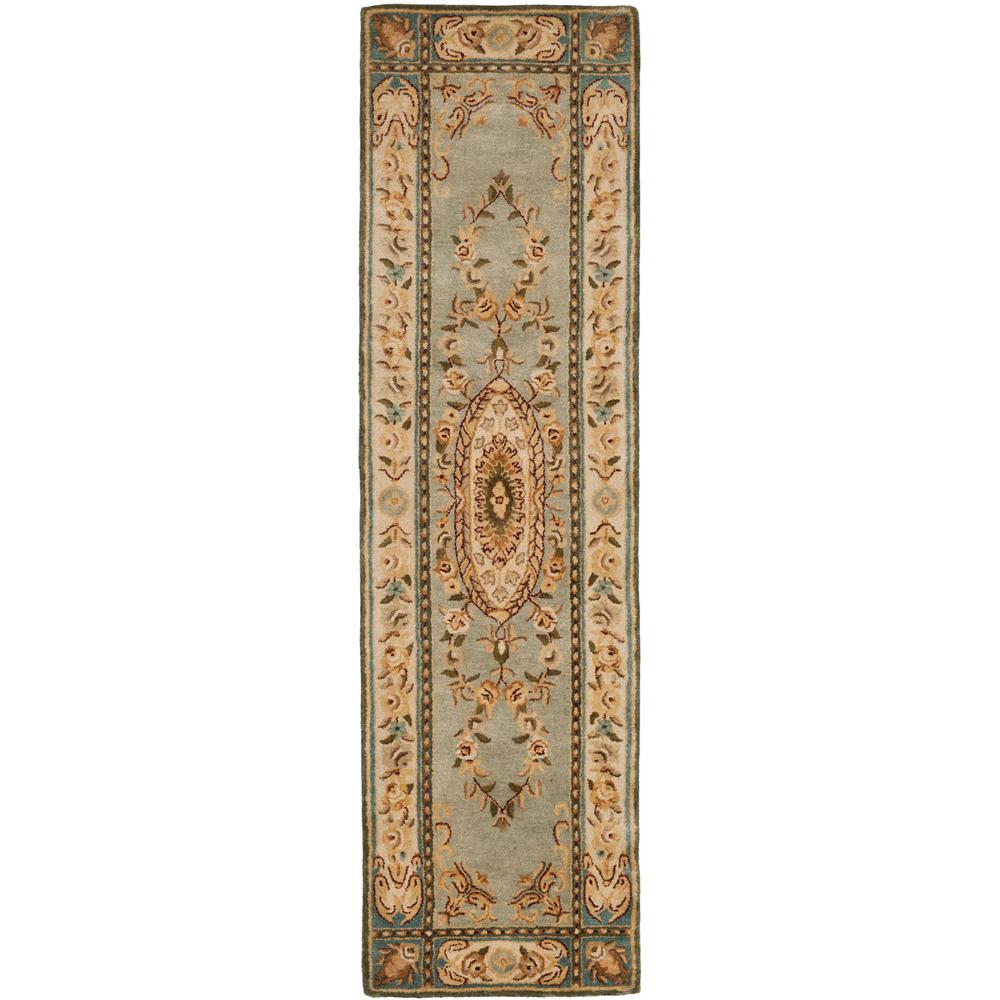 BERGAMA, LIGHT BLUE / IVORY, 2'-3" X 12', Area Rug, BRG174A-212. Picture 1