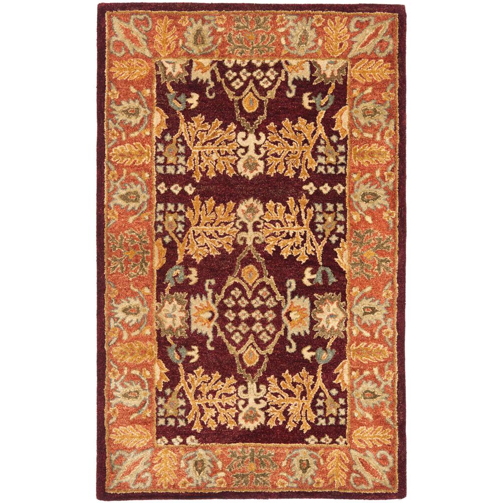 BERGAMA, RED / RUST, 3' X 5', Area Rug. Picture 1