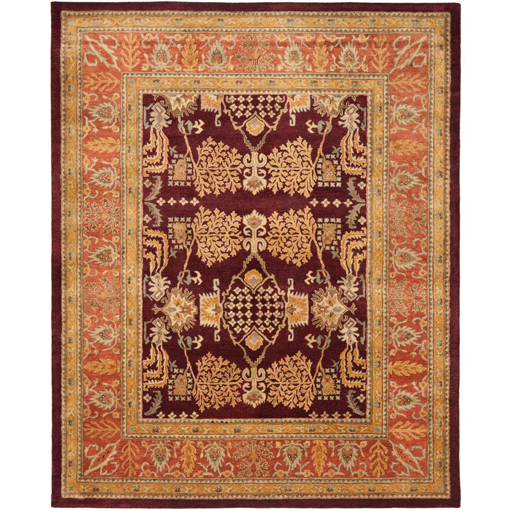 BERGAMA, RED / RUST, 9'-6" X 13'-6", Area Rug. Picture 1