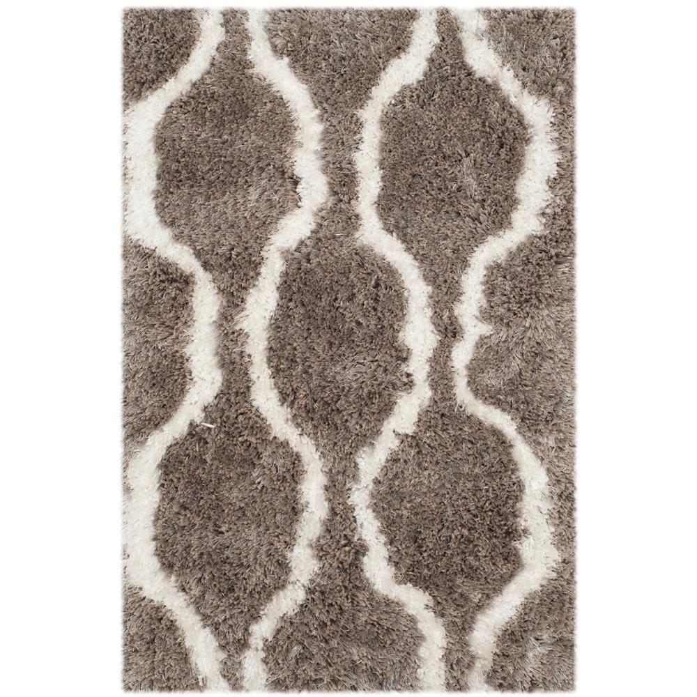 SG-BSG-Barcelona Shag, SILVER / IVORY, 3' X 5', Area Rug. Picture 1