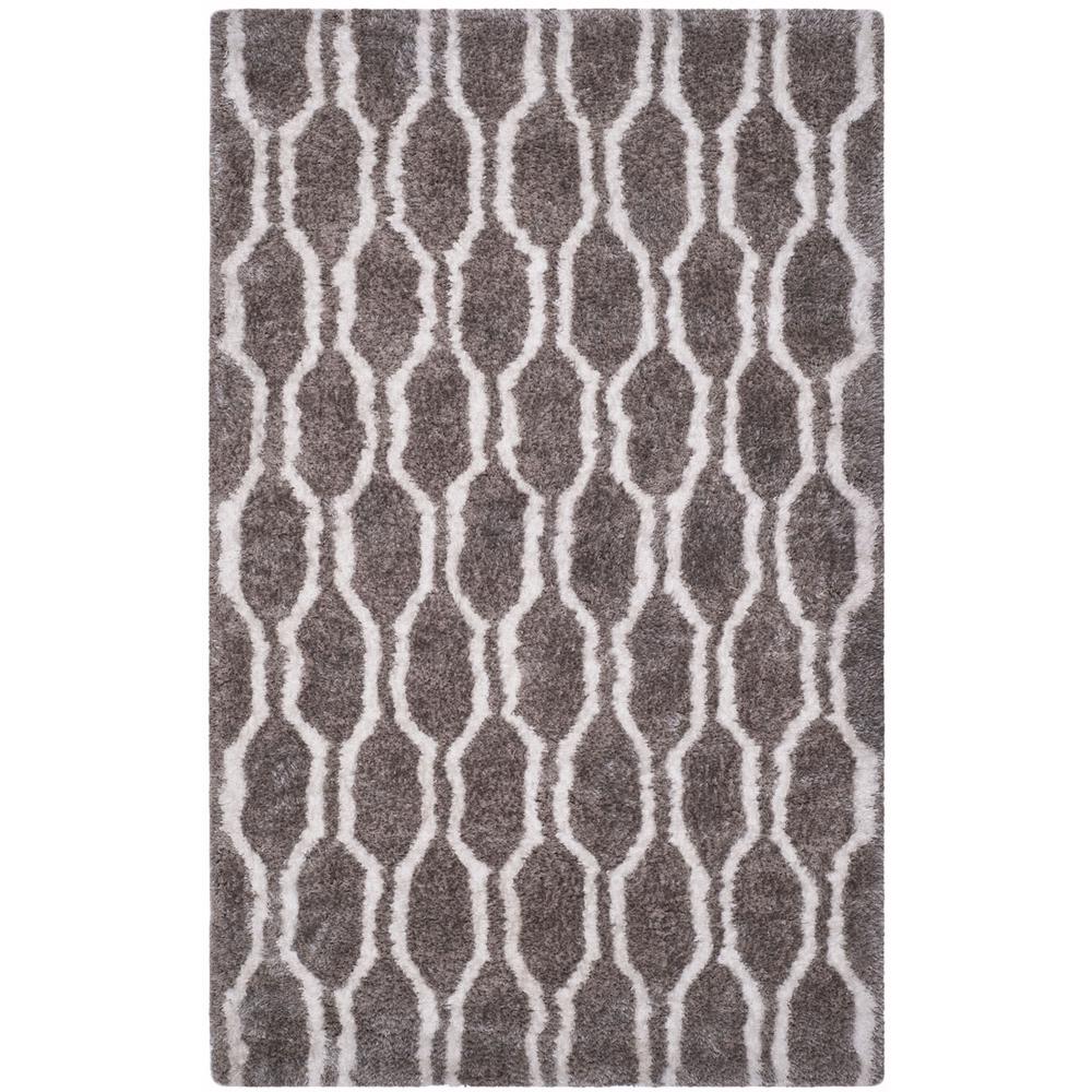 SG-BSG-Barcelona Shag, SILVER / IVORY, 5' X 8', Area Rug. Picture 1