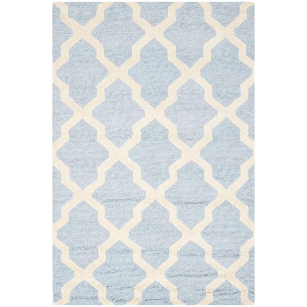 CAMBRIDGE, LIGHT BLUE / IVORY, 4' X 6', Area Rug, CAM121A-4. The main picture.