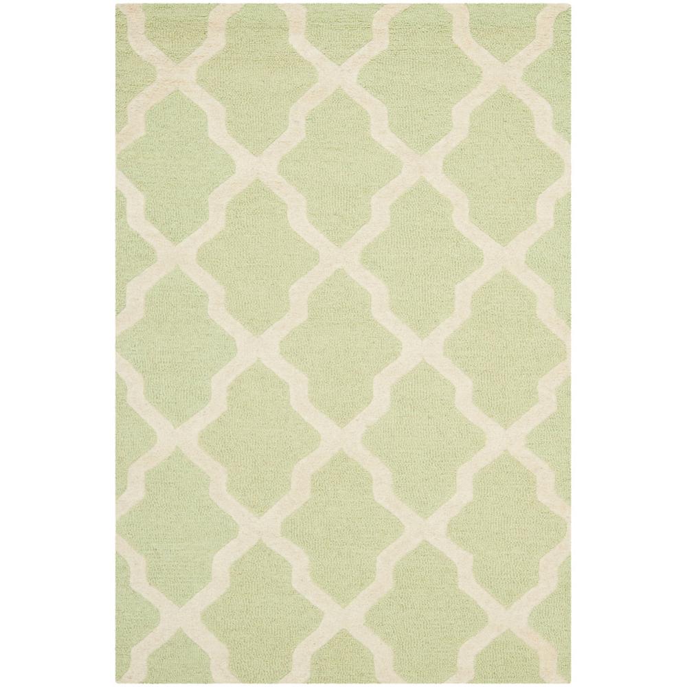CAMBRIDGE, LIGHT GREEN / IVORY, 4' X 6', Area Rug, CAM121B-4. Picture 1