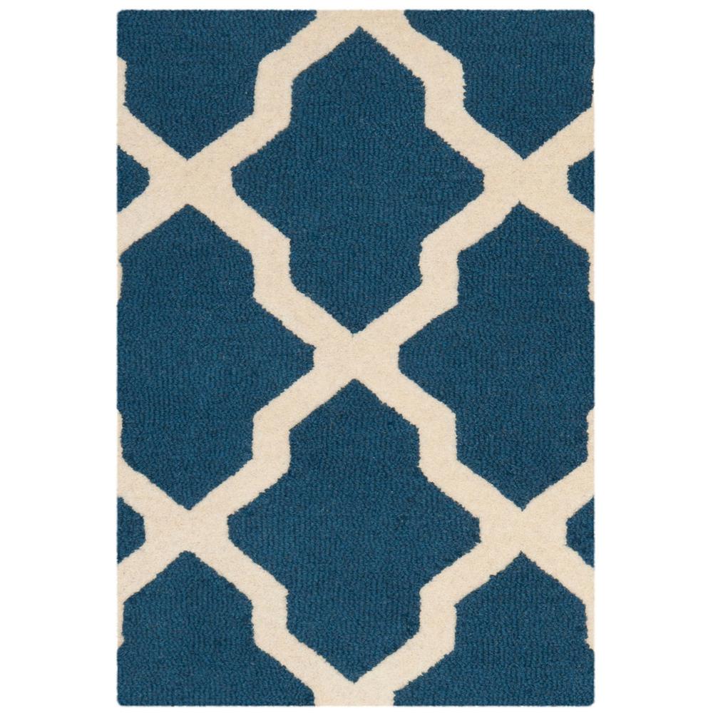 CAMBRIDGE, NAVY BLUE / IVORY, 3' X 5', Area Rug, CAM121G-3. Picture 1