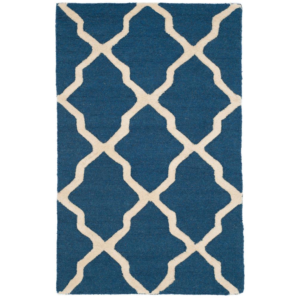 CAMBRIDGE, NAVY BLUE / IVORY, 2'-6" X 12', Area Rug, CAM121G-212. Picture 1