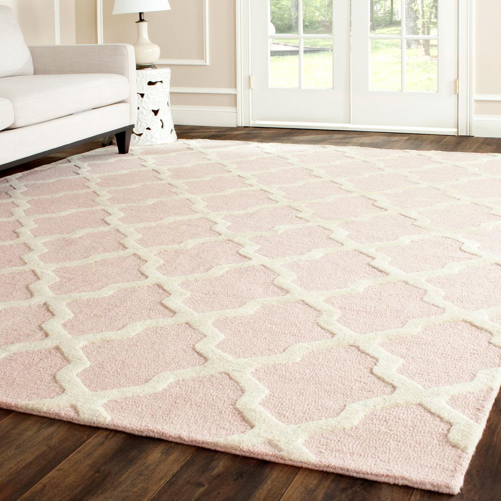 CAMBRIDGE, LIGHT PINK / IVORY, 11' X 15', Area Rug, CAM121M-1115. Picture 1
