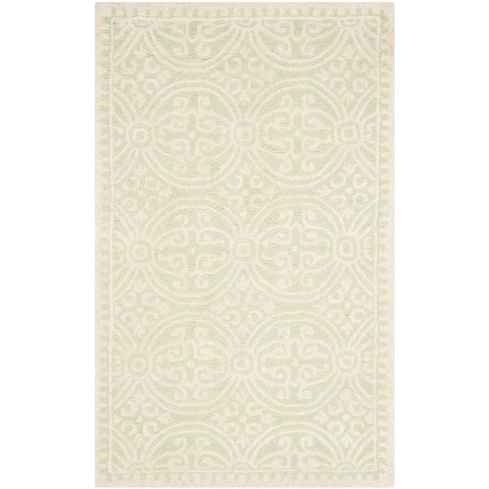 CAMBRIDGE, LIGHT GREEN / IVORY, 4' X 6', Area Rug, CAM123B-4. Picture 1