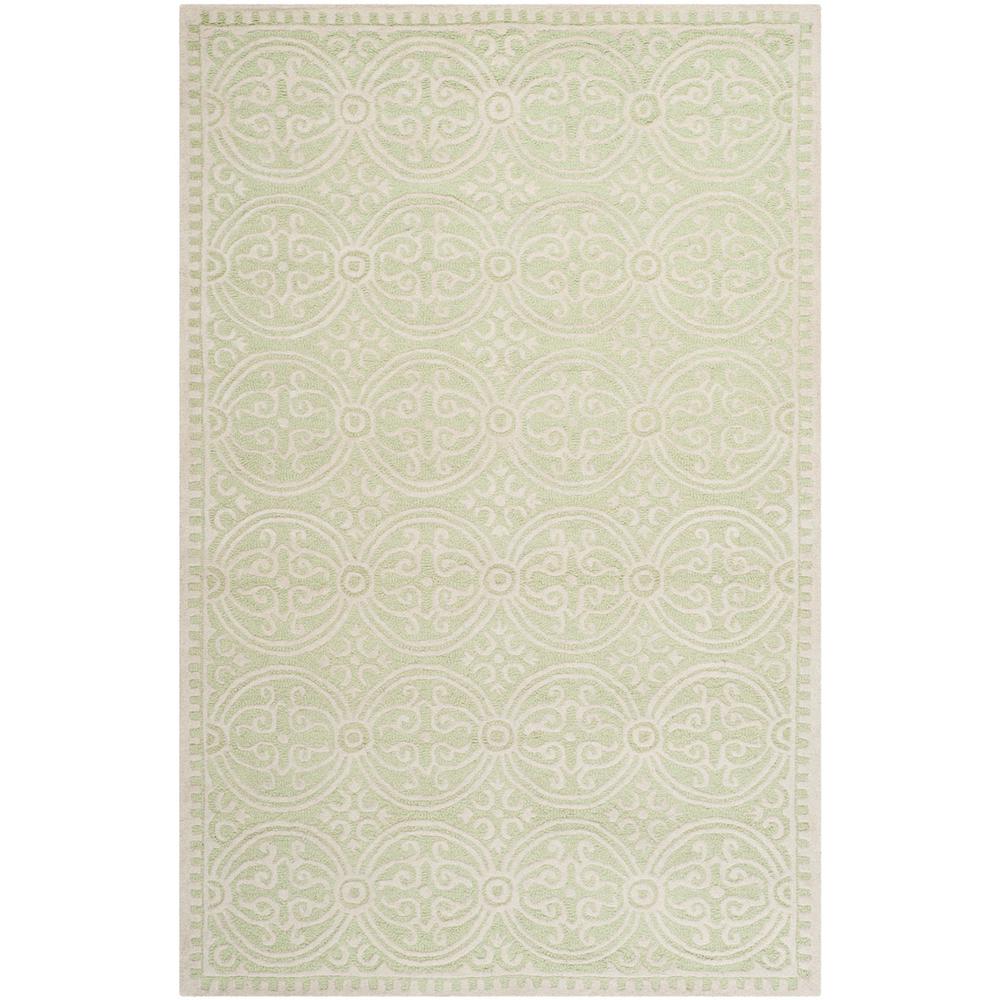 CAMBRIDGE, LIGHT GREEN / IVORY, 6' X 9', Area Rug, CAM123B-6. Picture 1