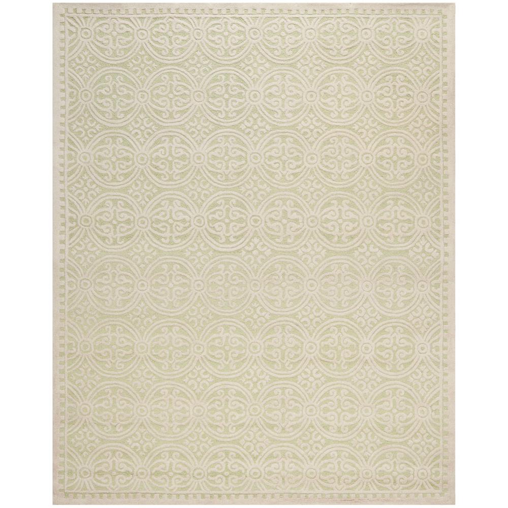CAMBRIDGE, LIGHT GREEN / IVORY, 9' X 12', Area Rug, CAM123B-9. Picture 1