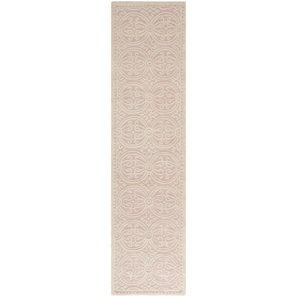 CAMBRIDGE, LIGHT PINK / IVORY, 2'-6" X 12', Area Rug, CAM123M-212. Picture 1