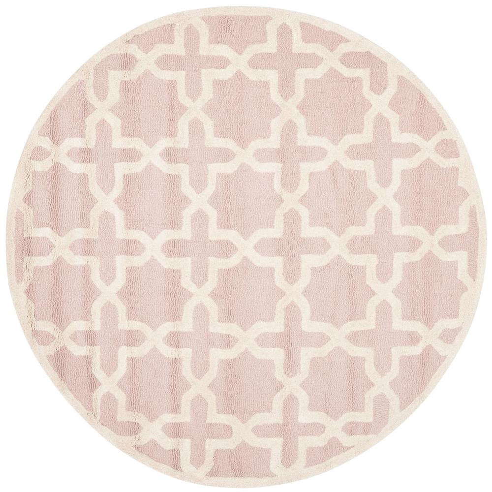 CAMBRIDGE, LIGHT PINK / IVORY, 6' X 6' Round, Area Rug, CAM125M-6R. Picture 1