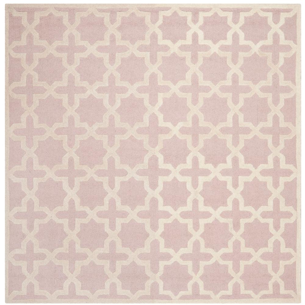 CAMBRIDGE, LIGHT PINK / IVORY, 8' X 8' Square, Area Rug, CAM125M-8SQ. The main picture.