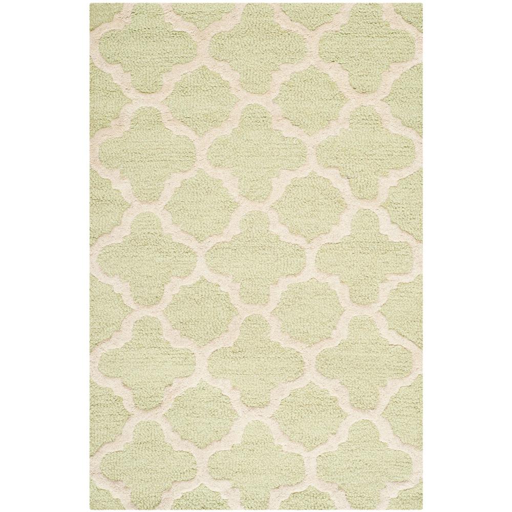 CAMBRIDGE, LIGHT GREEN / IVORY, 2'-6" X 6', Area Rug, CAM130B-26. Picture 1