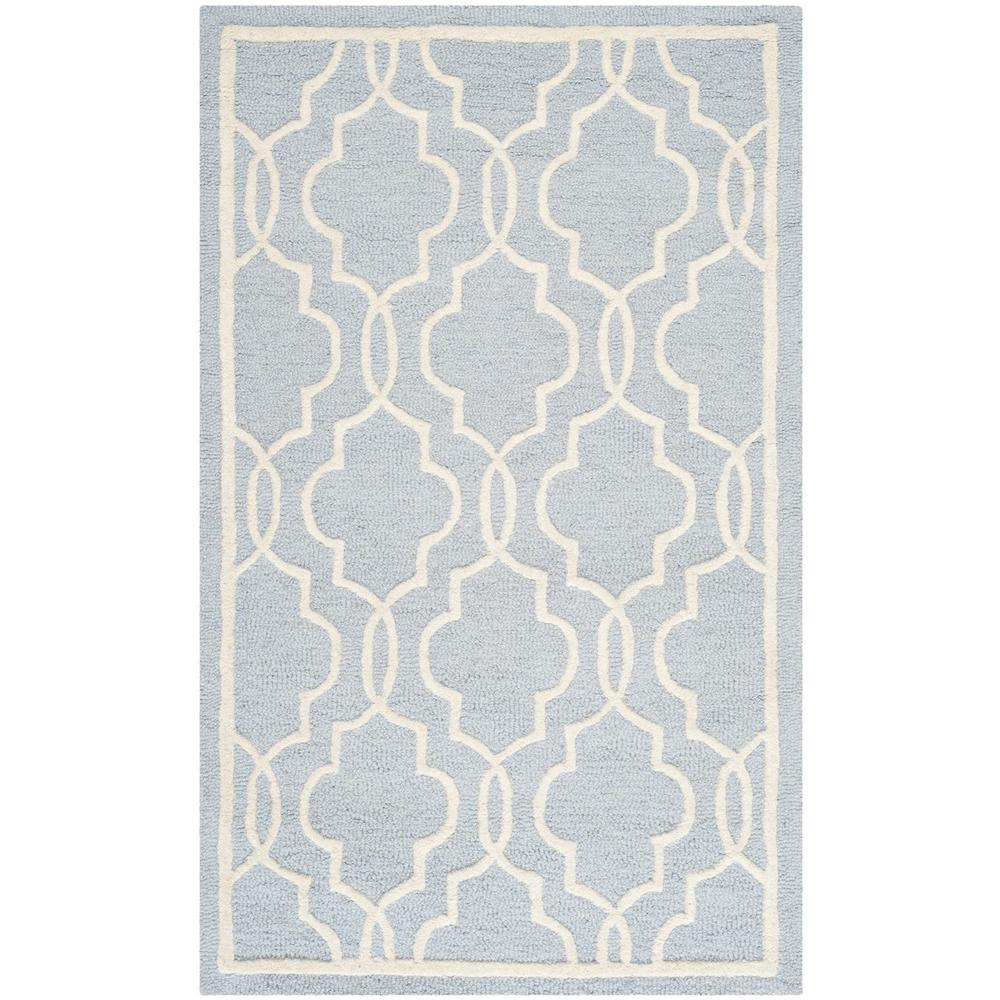 CAMBRIDGE, LIGHT BLUE / IVORY, 3' X 5', Area Rug, CAM131A-3. The main picture.
