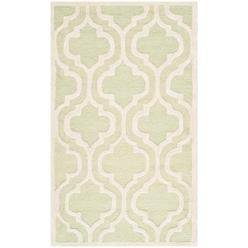 CAMBRIDGE, LIGHT GREEN / IVORY, 3' X 5', Area Rug, CAM132B-3. Picture 1
