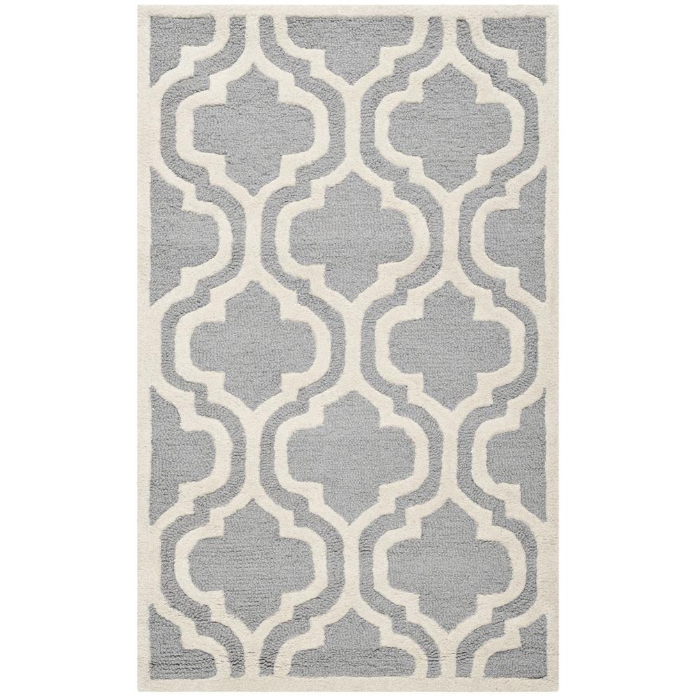CAMBRIDGE, SILVER / IVORY, 3' X 5', Area Rug, CAM132D-3. Picture 1